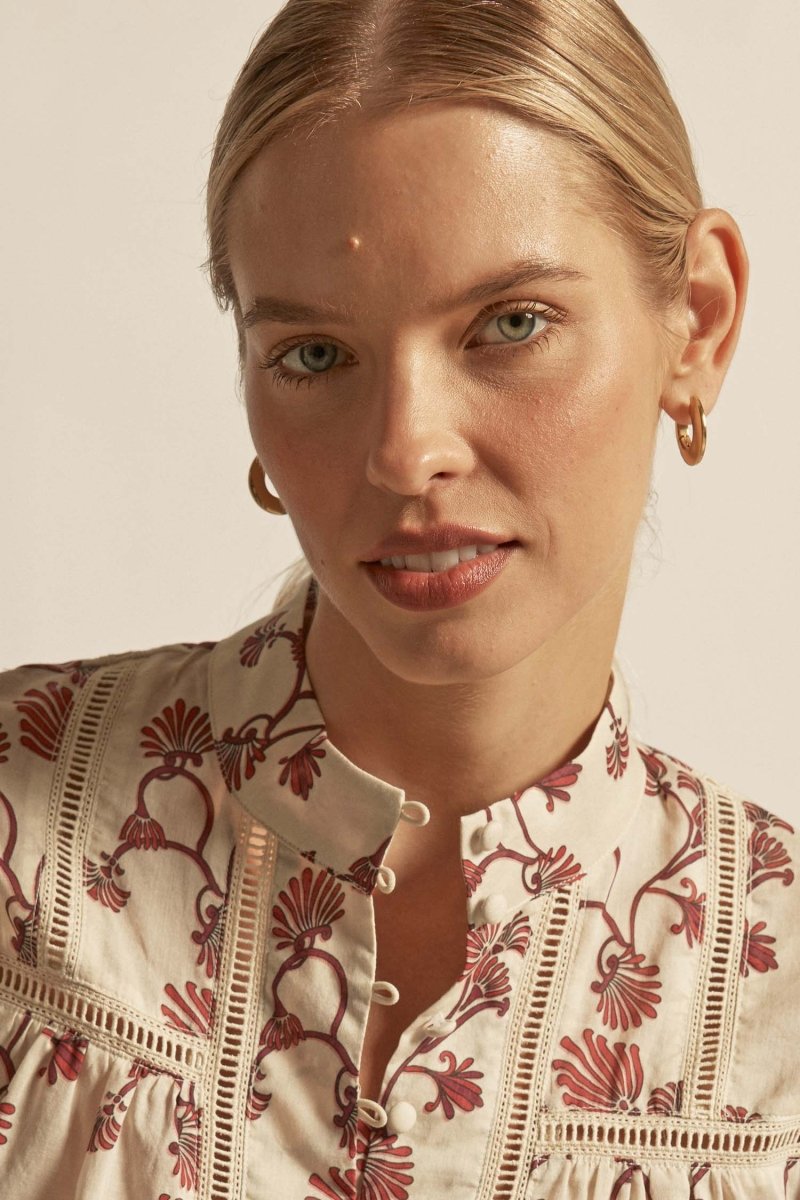 Daydream Top - Cream Berry Nouveu blouse Zoe Kratzmann