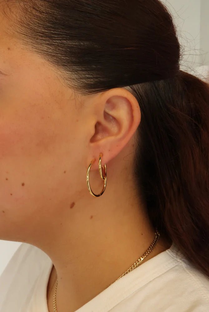 Deliah Hoop medium - gold Earing Zafino Jewellery