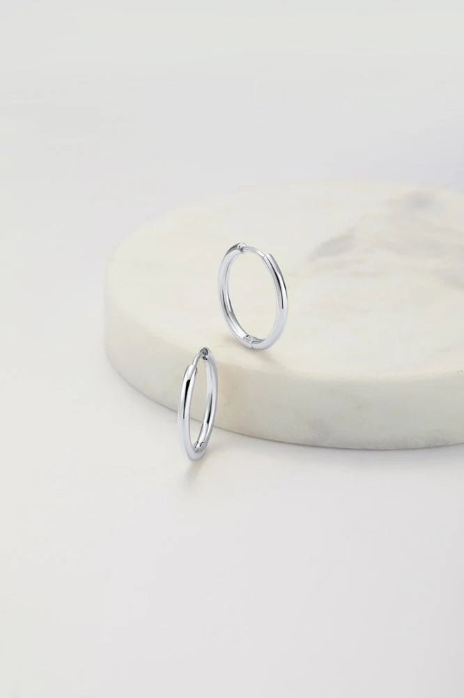 Deliah Hoop Medium - Silver earing Zafino Jewellery