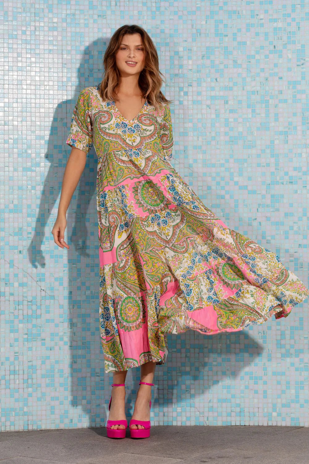Delphine Maxi Dress - Tink-Pink General Lola