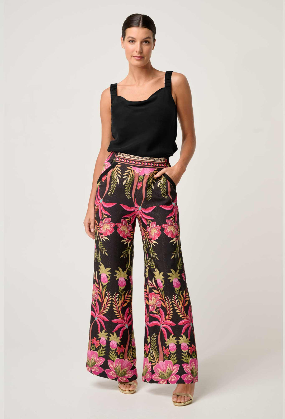 Delray Reversible Cupro Cami - Black Blouse Once Was