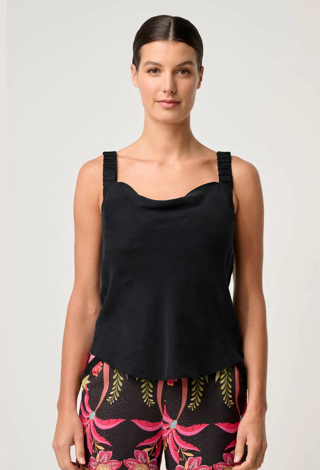 Delray Reversible Cupro Cami - Black Blouse Once Was