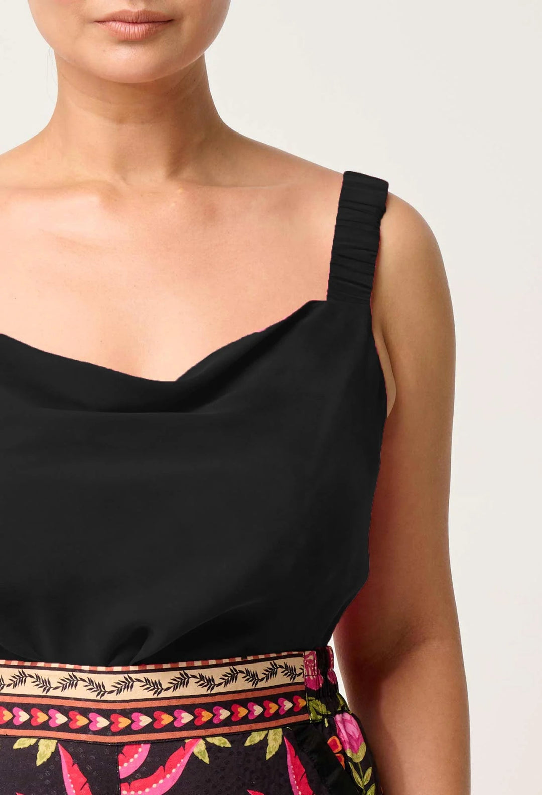 Delray Reversible Cupro Cami - Black Blouse Once Was