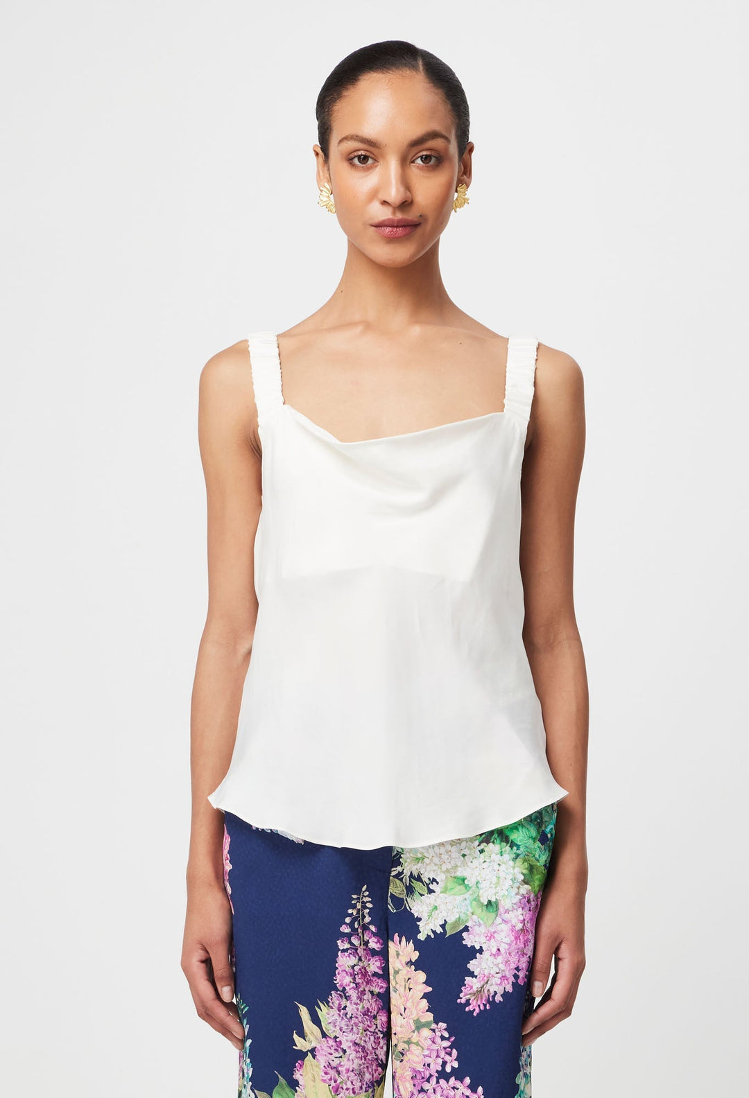 Delray Reversible Cupro Cami in Ivory top Once Was