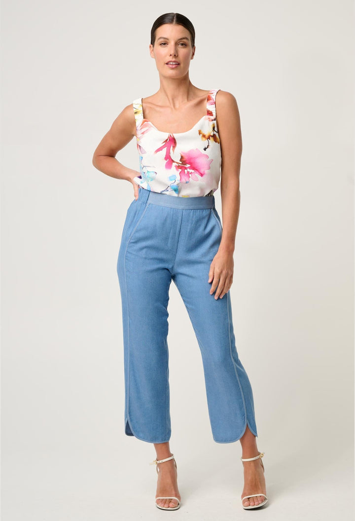 Delray Reversible Cupro Cami in Plume Blossom top Once Was