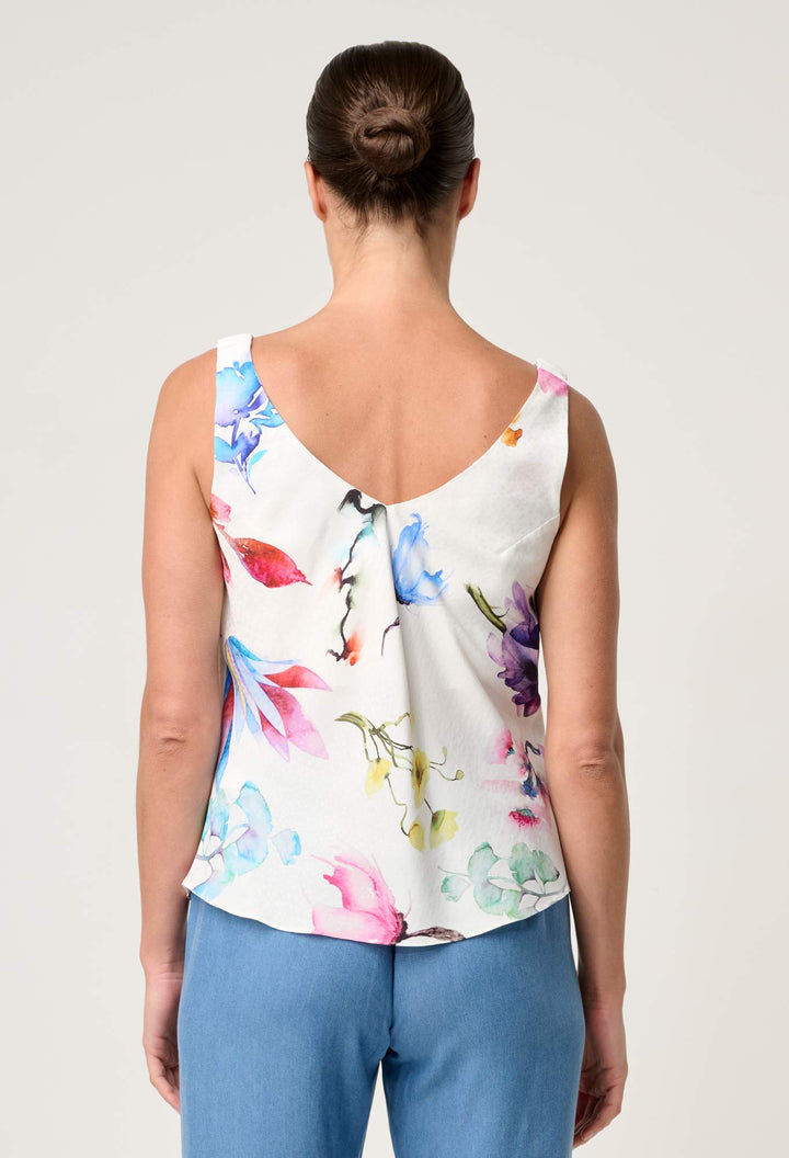 Delray Reversible Cupro Cami in Plume Blossom top Once Was