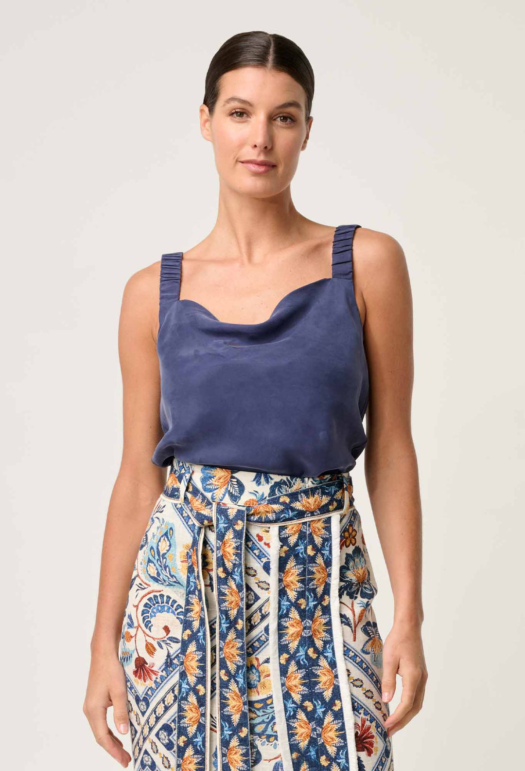 Delray Reversible Cupro Cami -Lupis Blouse Once Was