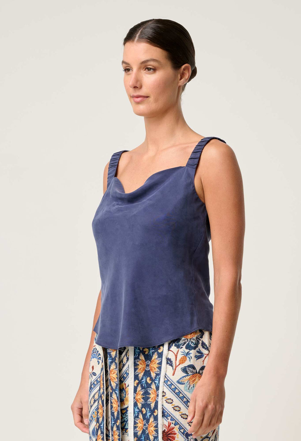 Delray Reversible Cupro Cami -Lupis Blouse Once Was