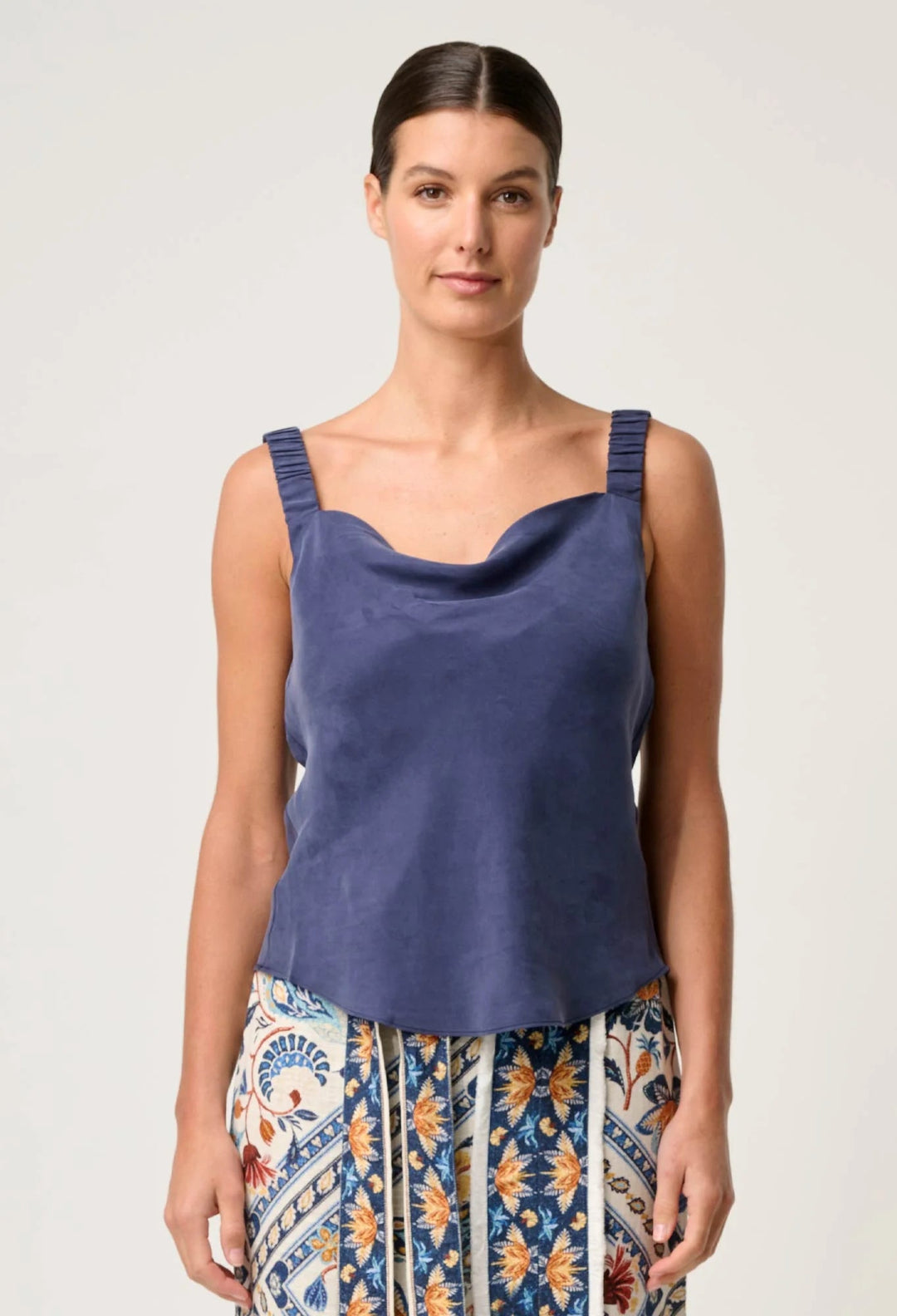 Delray Reversible Cupro Cami -Lupis Blouse Once Was