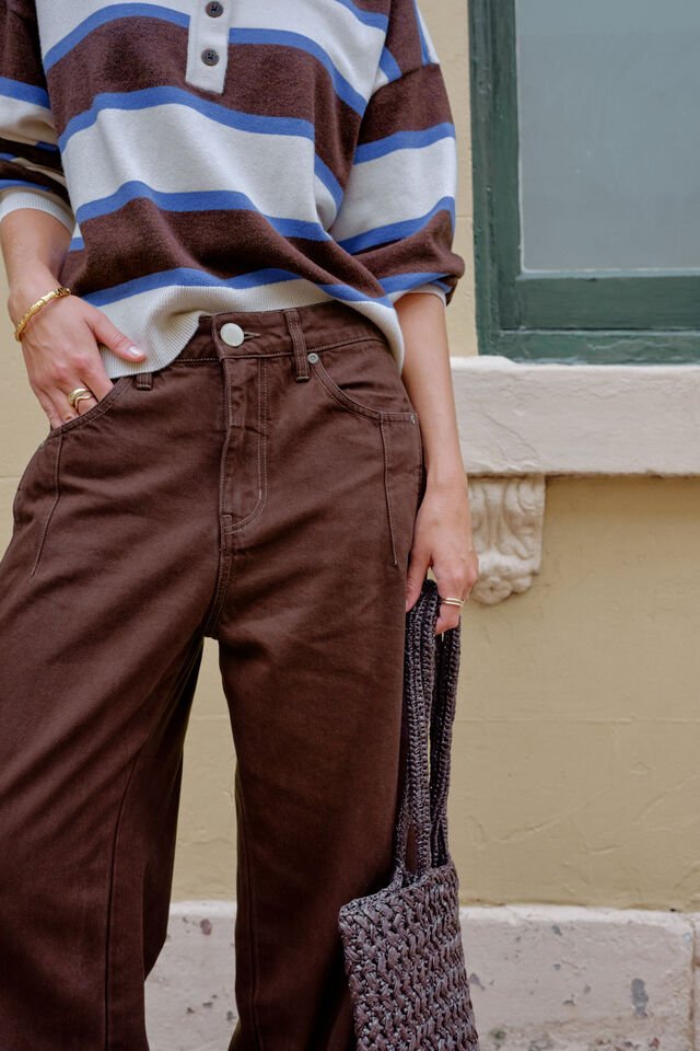 Demi Barrel Jean - bitter Choc Ceres Life