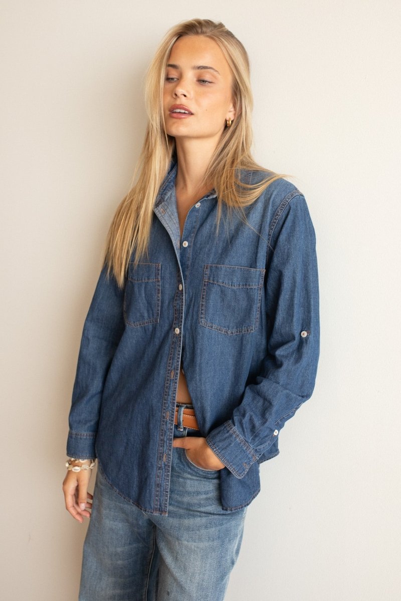 Denim Dark Wash Shirt - Stanleyandstone