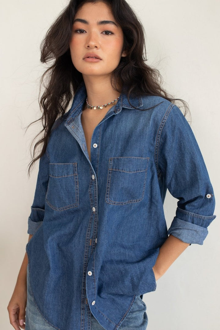 Denim Dark Wash Shirt - Stanleyandstone