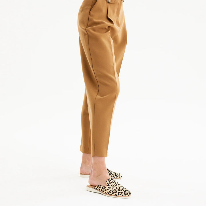 Derby Mule Camel Leopard Shoes Rollie