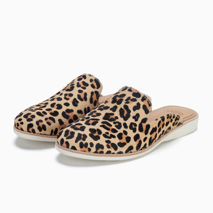 Derby Mule Camel Leopard Shoes Rollie