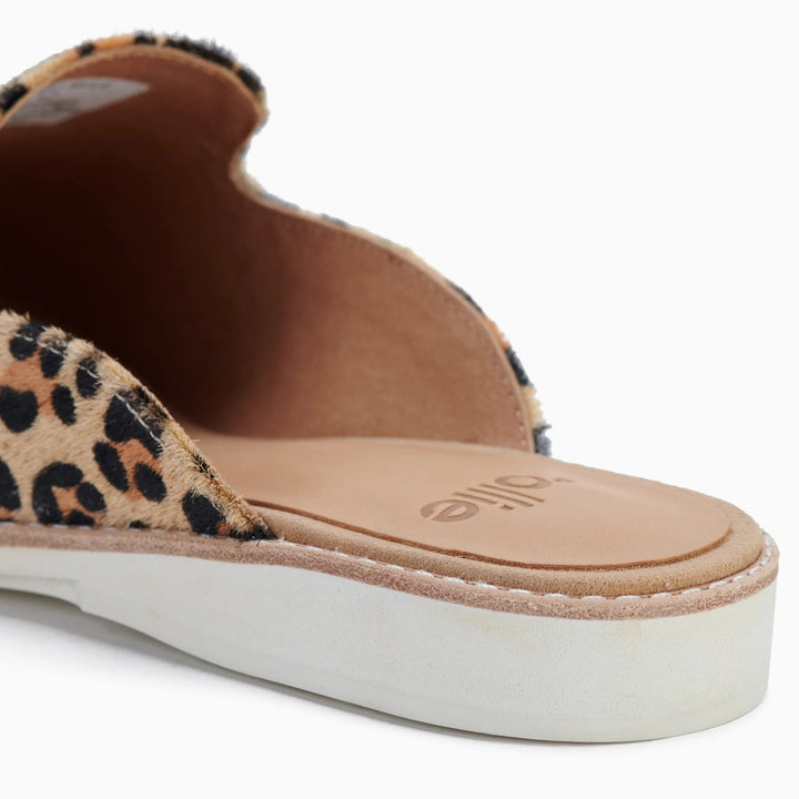 Derby Mule Camel Leopard Shoes Rollie