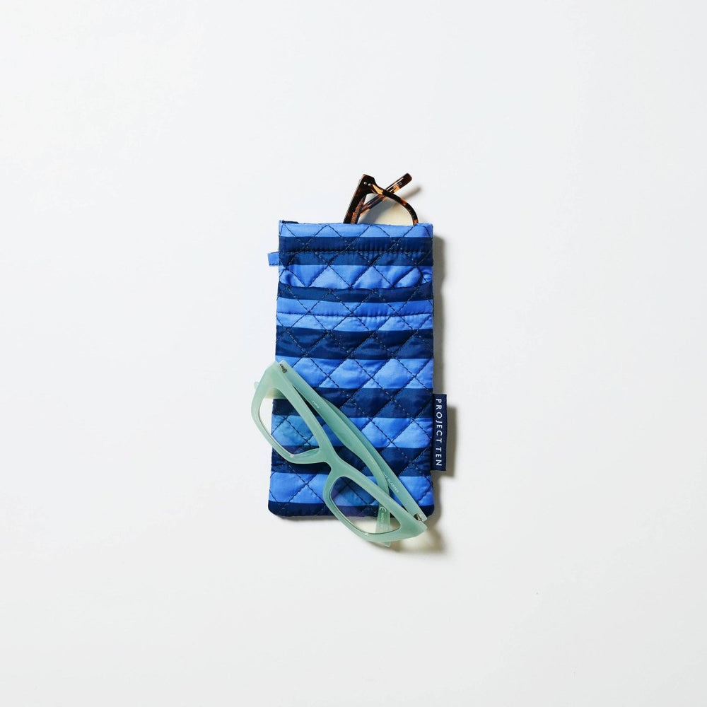 Double Glasses Case – Blue Stripe Project Ten Pty Ltd