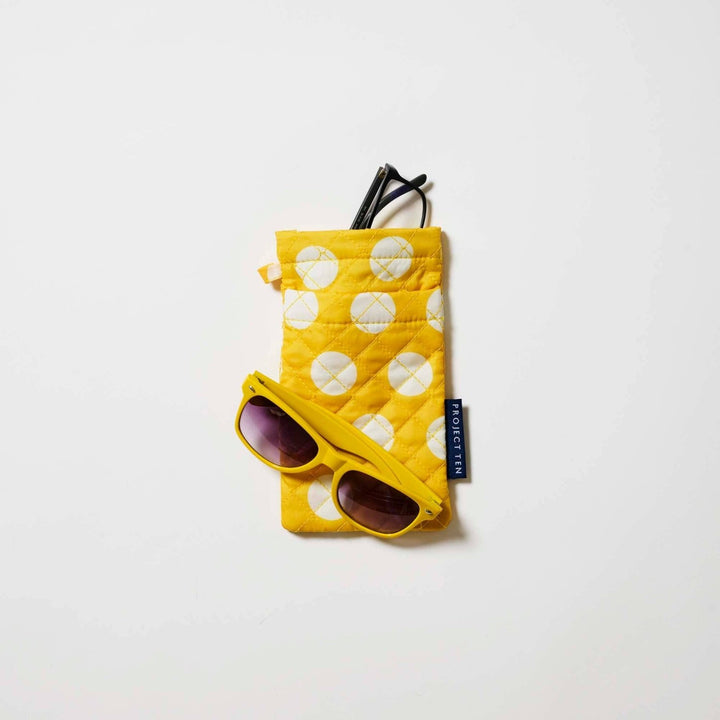 Double Glasses Case – Yellow Polka Dot Bag Project Ten
