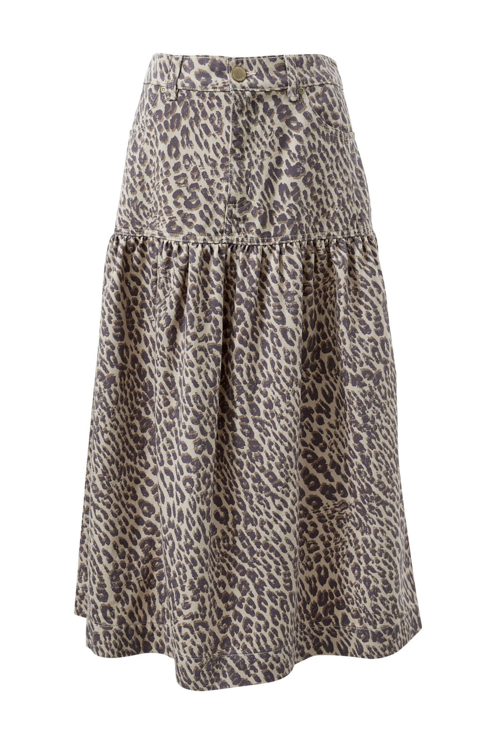 Drop Waist Denim Midi Skirt Ceres Life