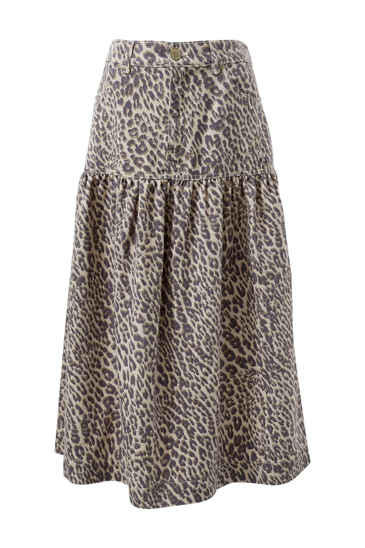 Drop Waist Denim Midi Skirt Ceres Life
