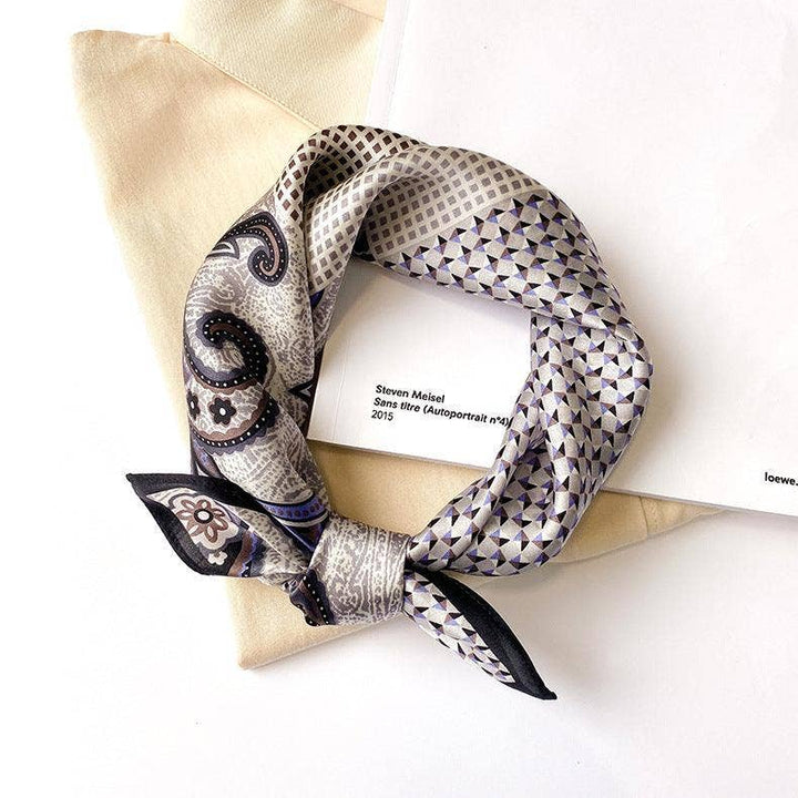 Polka Dot Paisley Pattern Patchwork silk scarf accessories Stanleyandstone