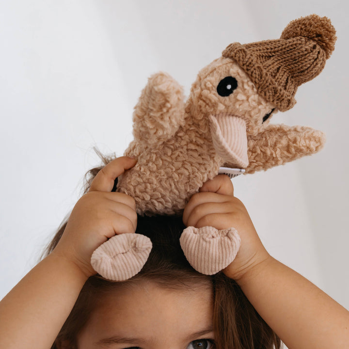 Poppy Duck | soft toy and the little dog laughed