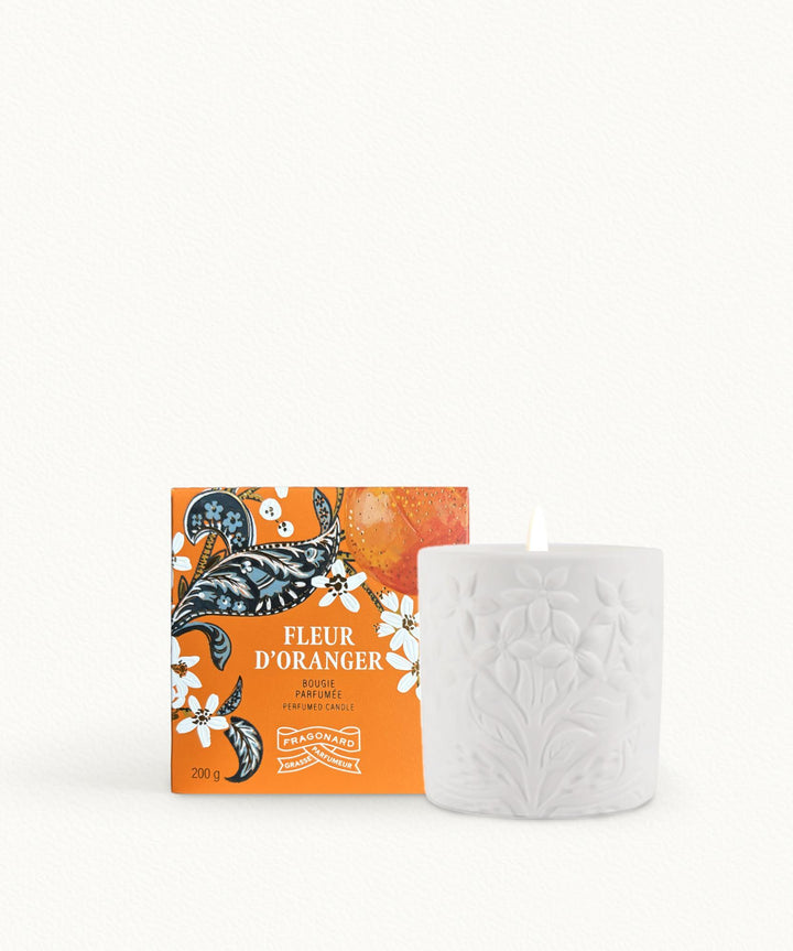 Fleur d'Oranger (Orange Blossom) Candle in Porcelaine pot 200g Fragonard Candle Fragonard