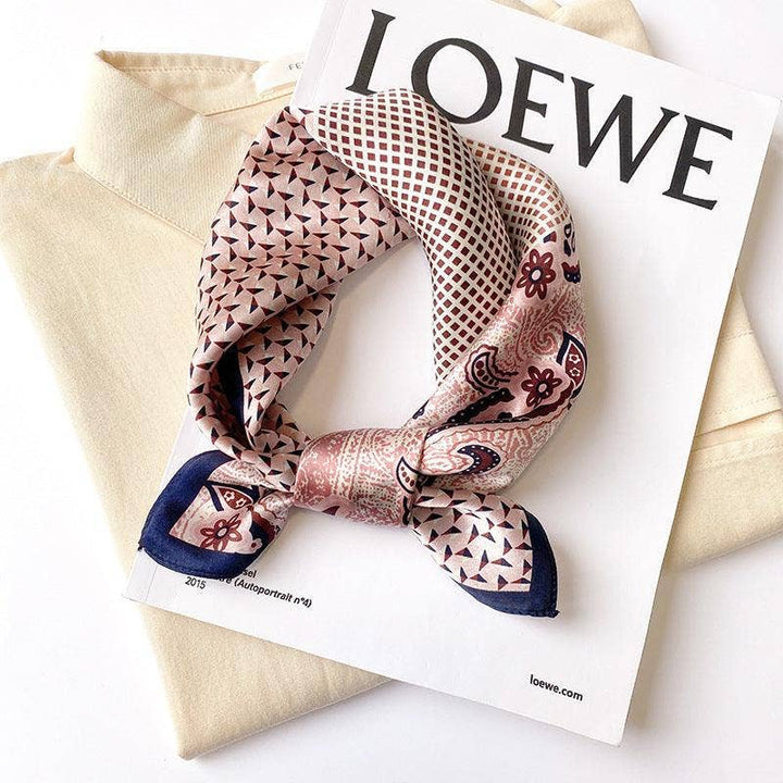 Polka Dot Paisley Pattern Patchwork silk scarf accessories Stanleyandstone