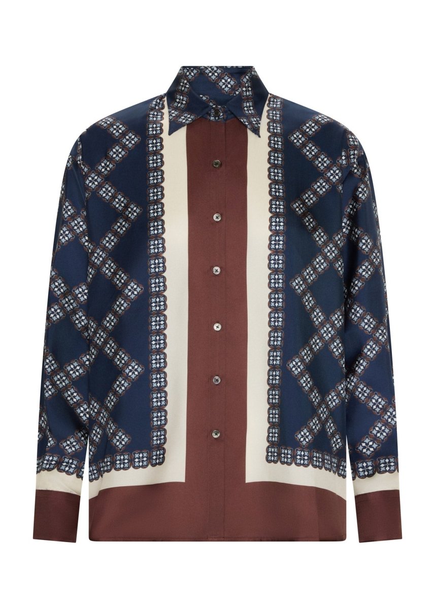 Eden Silk Shirt - Eden Scarf Print POL
