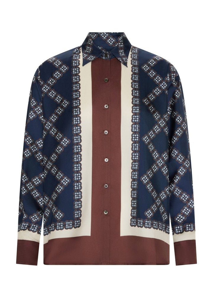 Eden Silk Shirt - Eden Scarf Print POL