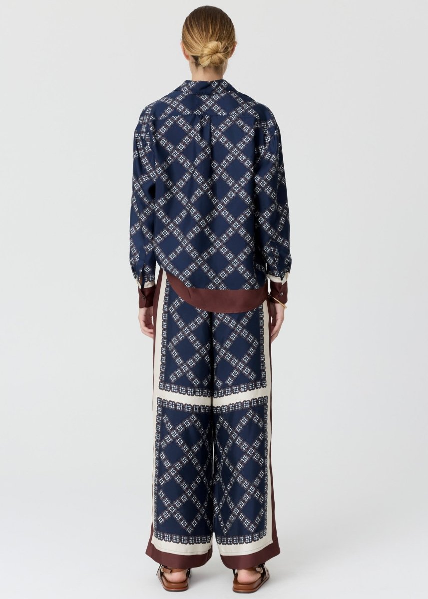 Eden Silk Shirt - Eden Scarf Print POL