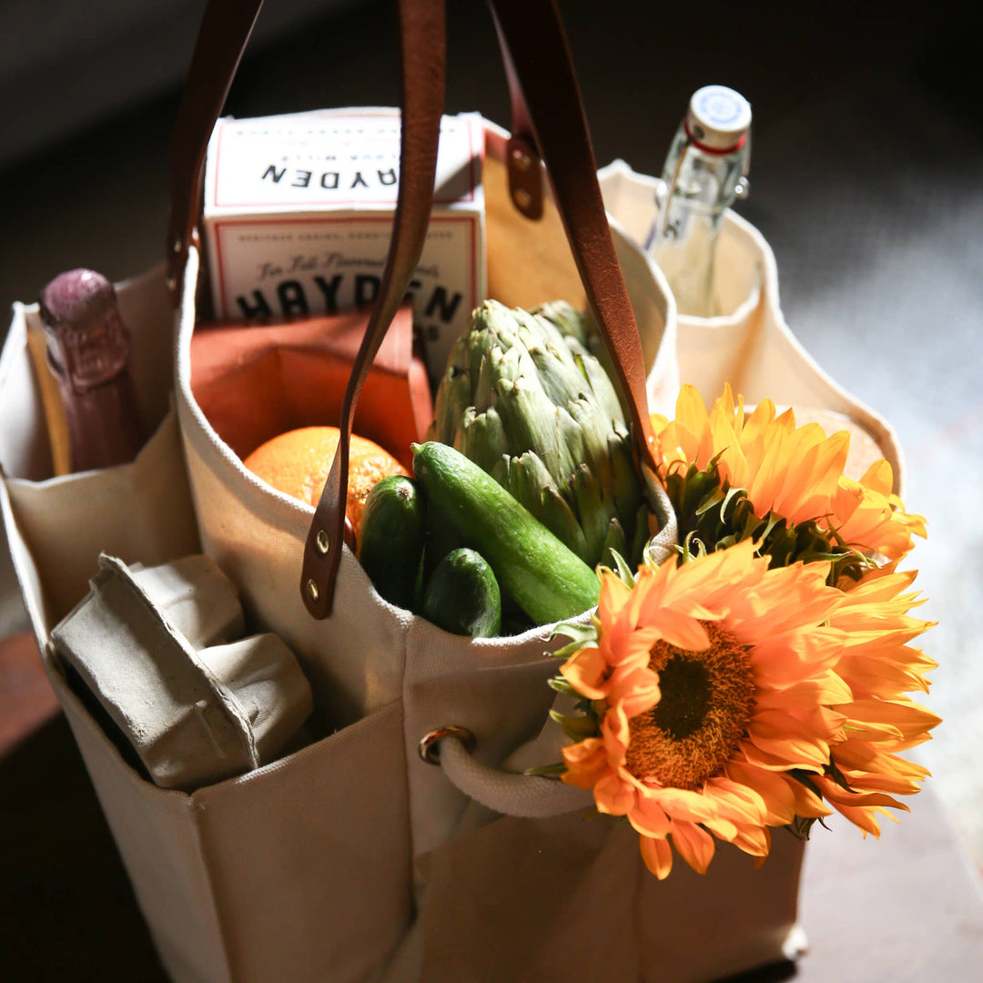 Heavy Canvas Tote Bag | Reusable Multi-Pocket Market Tote CapaBunga®