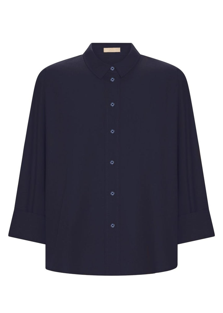 Elina Two Way Shirt - Navy - Stanleyandstone