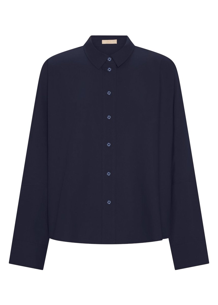 Elina Two Way Shirt - Navy - Stanleyandstone