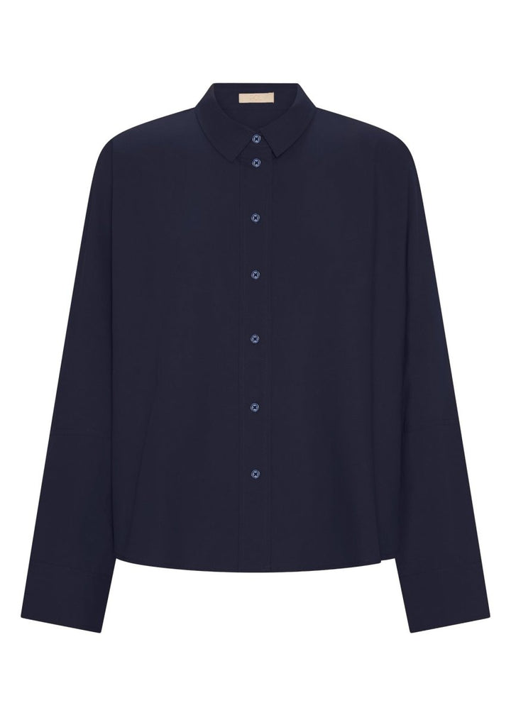 Elina Two Way Shirt - Navy - Stanleyandstone