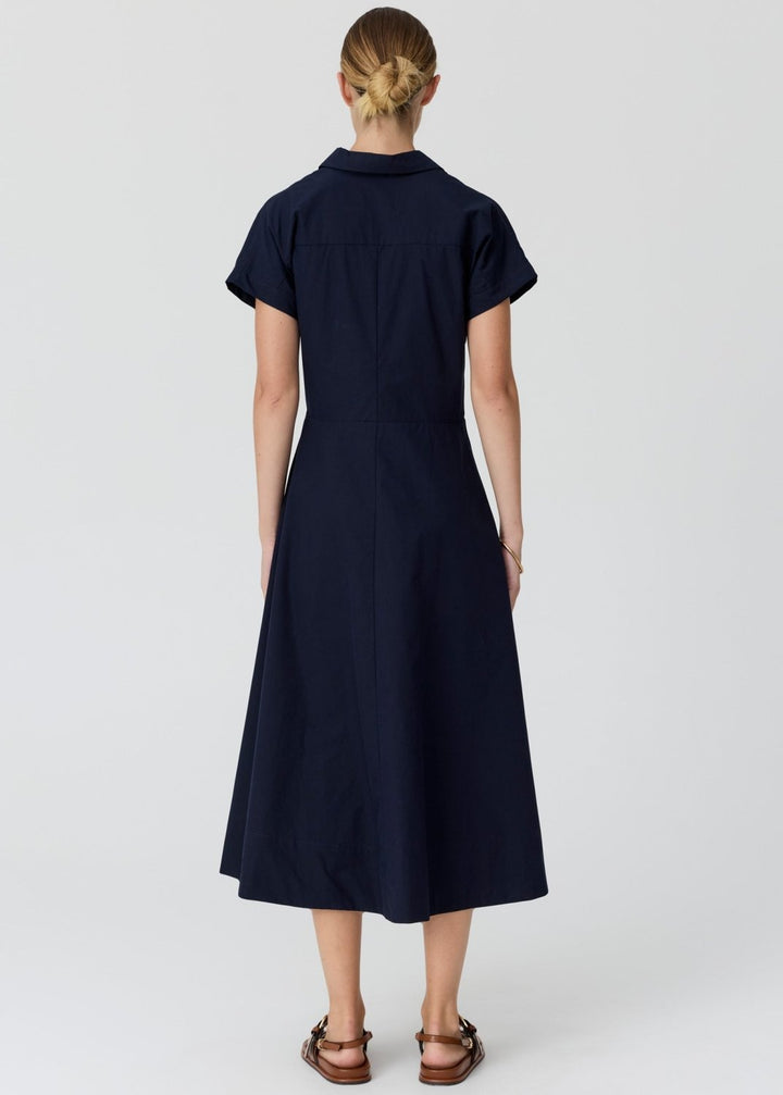Elina Wrap Shirt Dress - ink POL