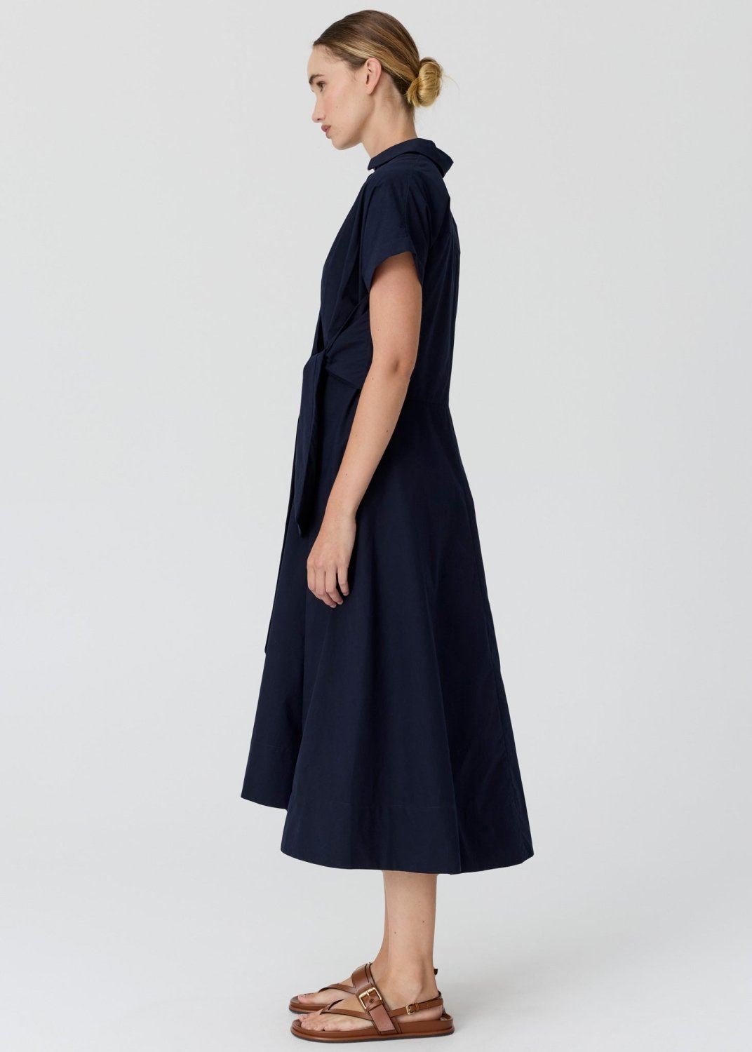 Elina Wrap Shirt Dress - ink POL