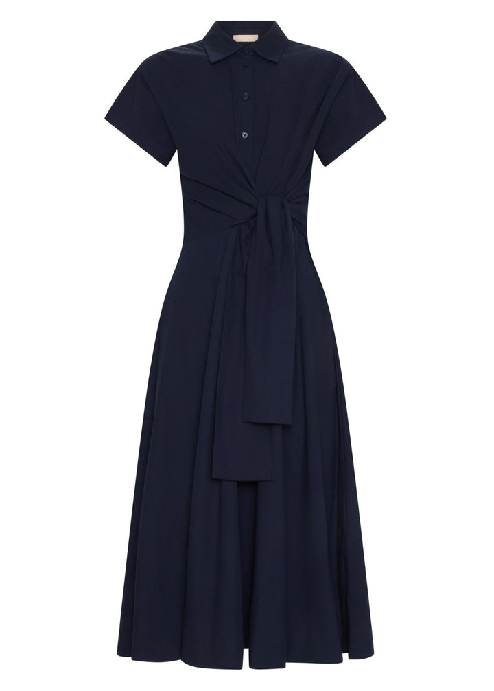 Elina Wrap Shirt Dress - ink POL