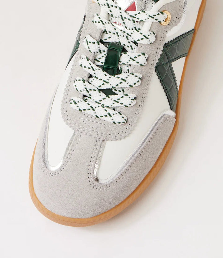 Elite Classic Sneaker -White / Green Croc/Red Shoe ASFVLT