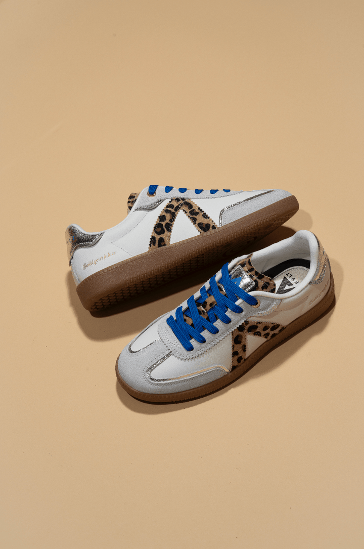 ELITE CLASSIC WHITE LEOPARD SILVER BLUE sneakers ASFVLT SNEAKERS