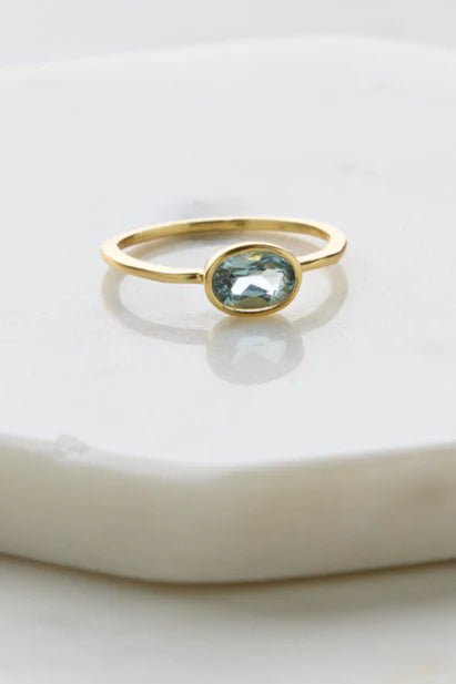 Elly Ring - Blue Topaz ring Zafino Jewellery