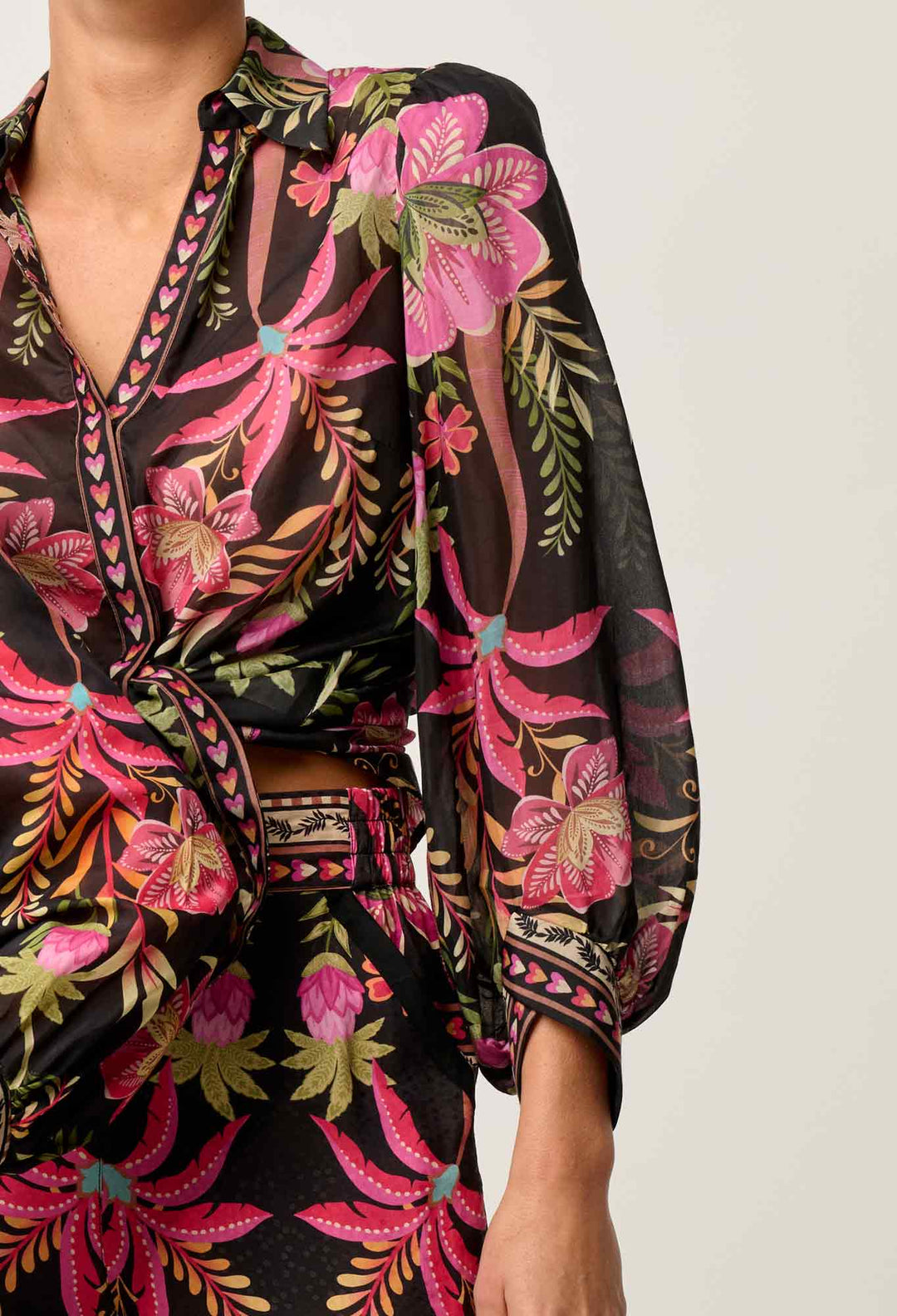 Elysian Silk Cotton Shirt in Anthos Lótos Blouse Once Was