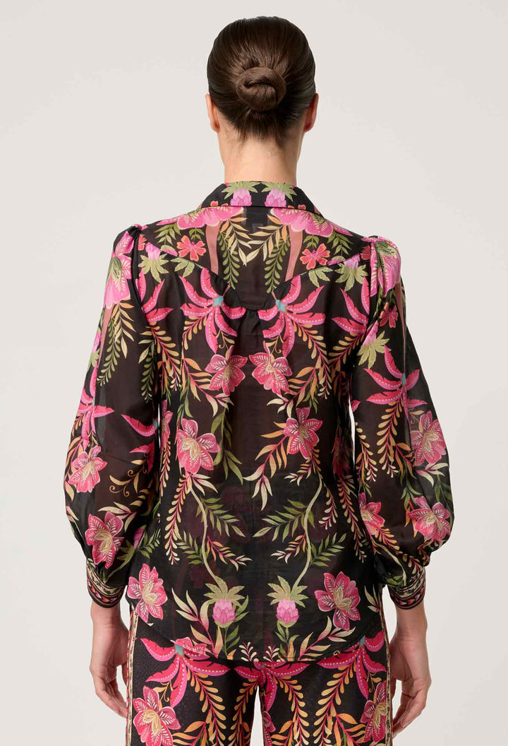 Elysian Silk Cotton Shirt in Anthos Lótos Blouse Once Was
