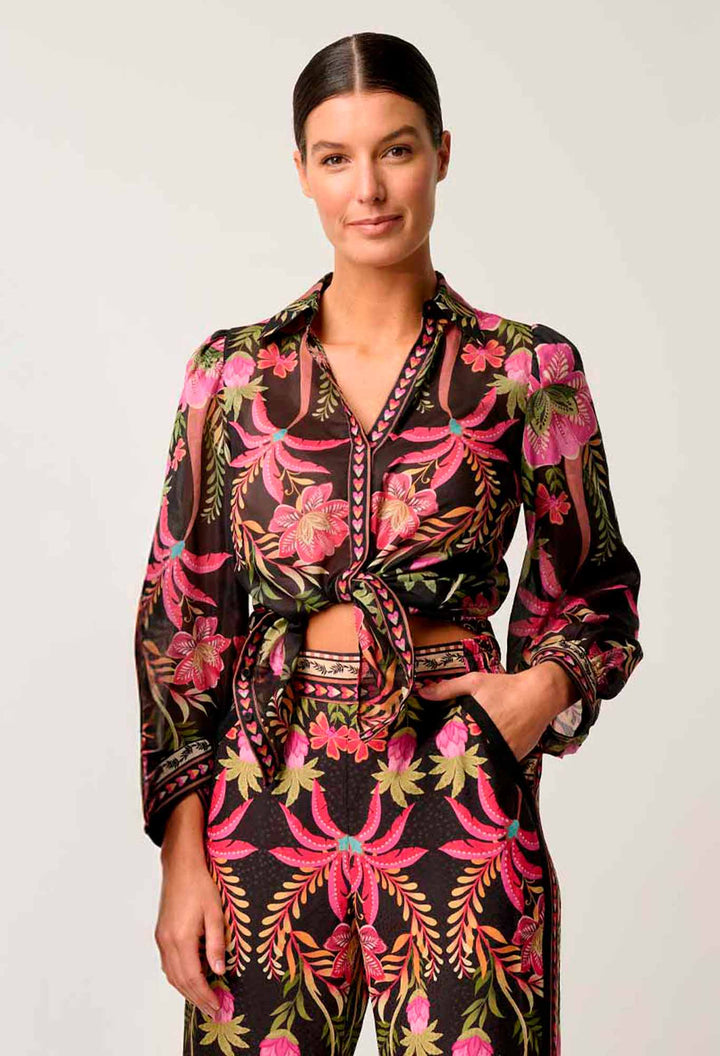 Elysian Silk Cotton Shirt in Anthos Lótos Blouse Once Was