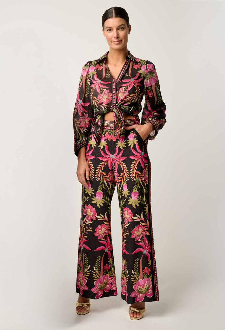 Elysian Silk Cotton Shirt in Anthos Lótos Blouse Once Was