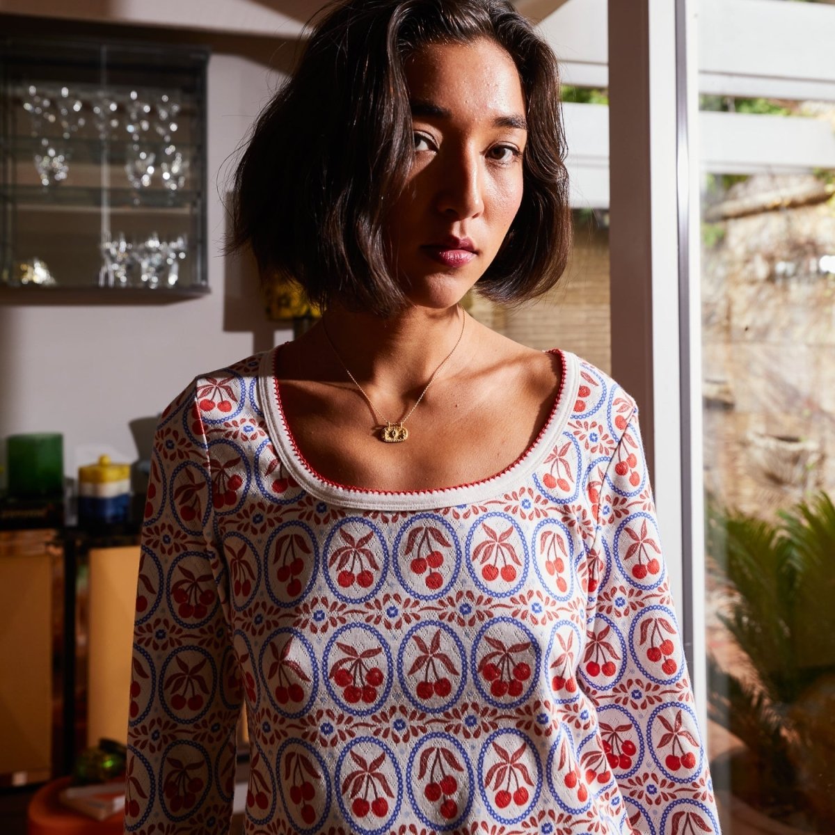 Emese Pointelle Pyjama Set Sage & Clare