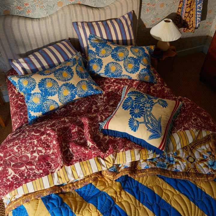 Emilia Embroidered Cushion Sage & Clare