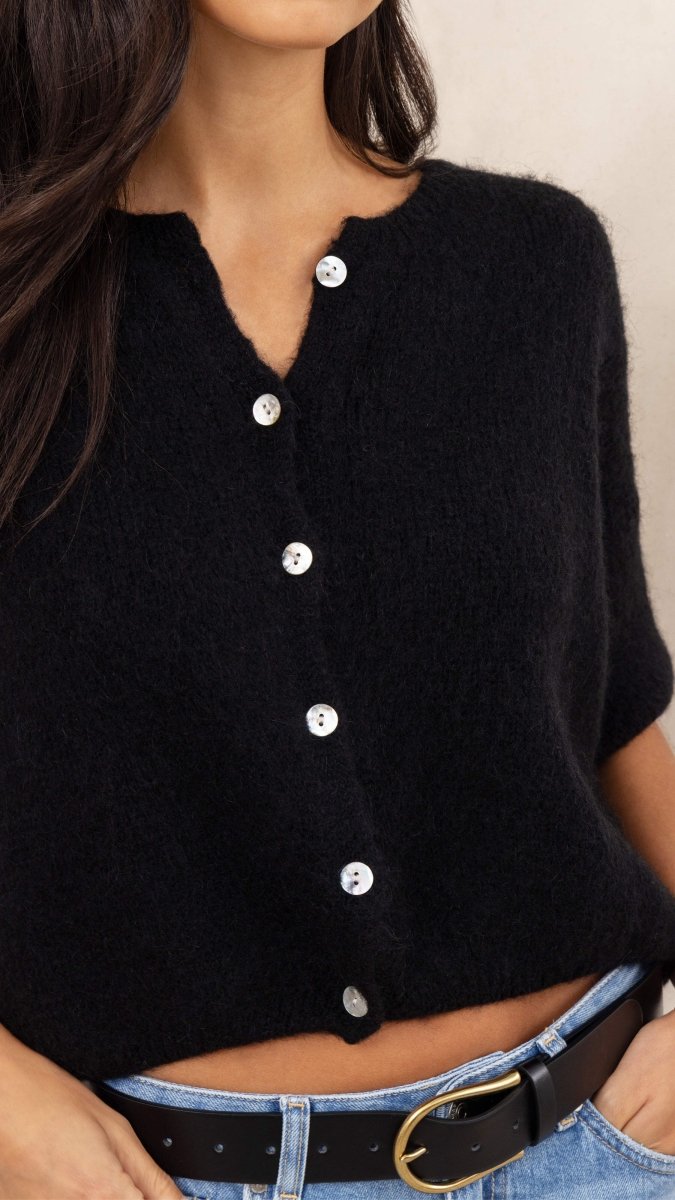 Emme Cardigan - Black Knit Charli
