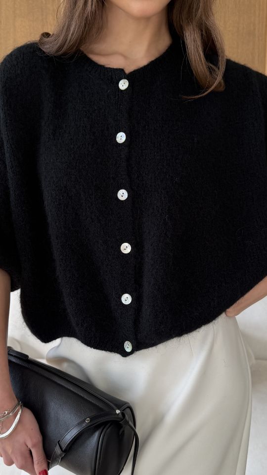 Emme Cardigan - Black Knit Charli