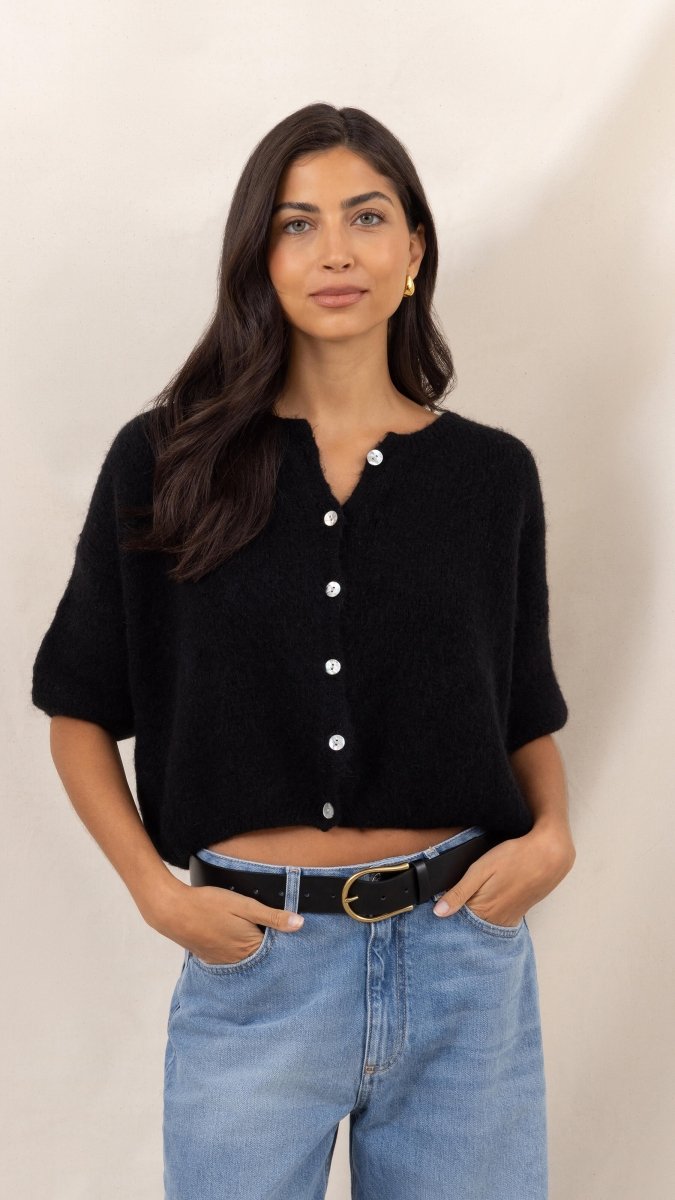 Emme Cardigan - Black Knit Charli