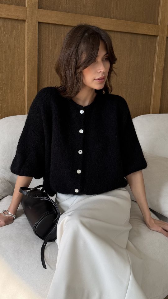 Emme Cardigan - Black Knit Charli